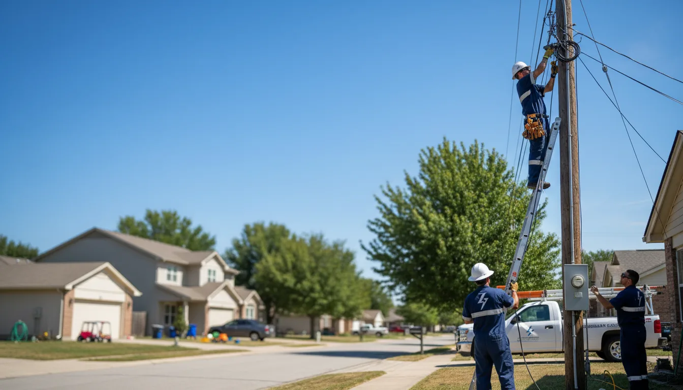 Residential electrician providing installation services in Claflin, KS